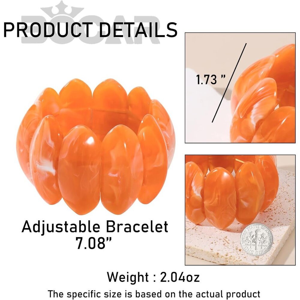 Irregular Geometric Orange Bangle - High-Quality … - image 5